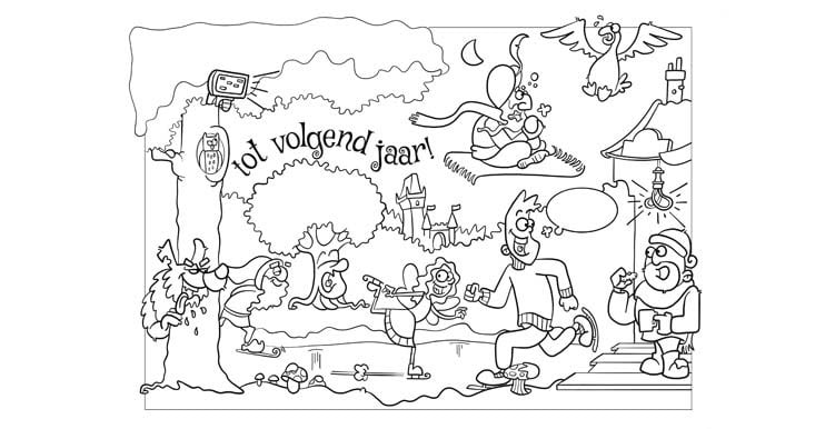 Kleurplaat Henk & Fred