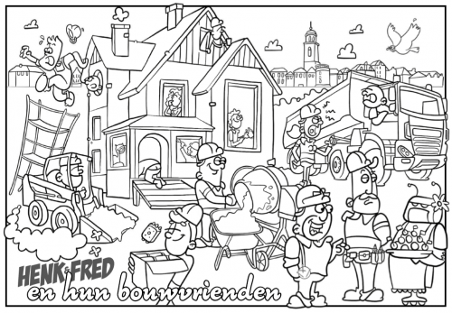 Kleurplaat Henk & Fred 2018