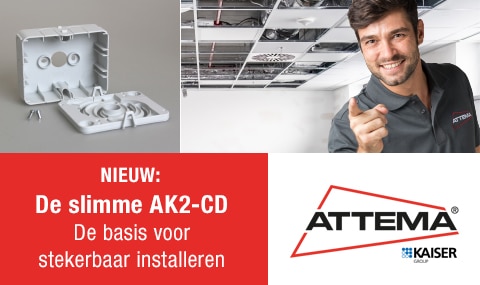Attema AK2-CD onderbak voor stekerbaar installeren
