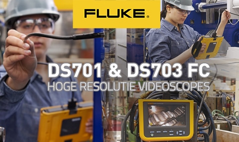 Fluke DS701 en DS703 FC videoscopen met IP67 Probe