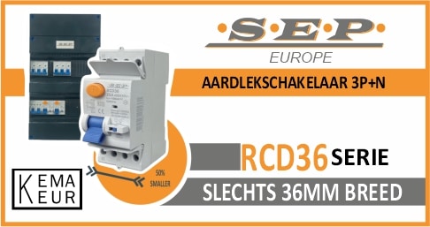 RCD36 serie aardlekschakelaar